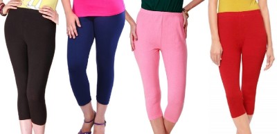 FeelBlue Women Dark Blue, Red, Black, Pink Capri