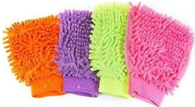PSYCHE Wet and Dry Glove Set(Free Size Pack of 4)