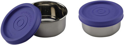 Signoraware Steel Utility Container  - 100 ml(Pack of 2, Violet)