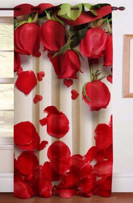 SR Collection 214 cm (7 ft) Door Polyester Room Darkening Curtain Single Curtain(Multicolor, Printed)