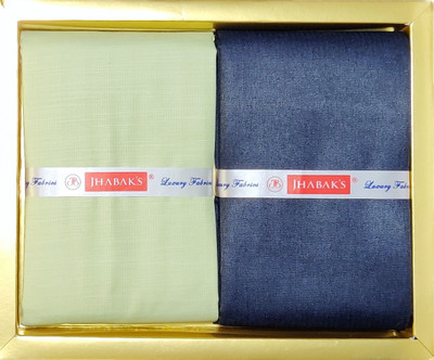JHABAK'S Cotton Blend Self Design Shirt & Trouser Fabric