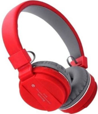 SYARA LXY_522N SH 12 Bluetooth Headset for all Smartphones without Mic Bluetooth without Mic Headset(Red, On the Ear)