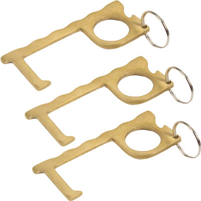 Flipkart SmartBuy Virus Protection Brass |Pack of 3| No Touch Key Chain