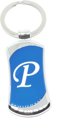 Arkanum ARK1193 Cute Fancy P Alphabet Name Metal Blue Keyring Key Chain
