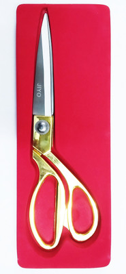 dwij collection 9.5'' long german quality metal scissors in golden colour Scissors(Set of 1, golden)
