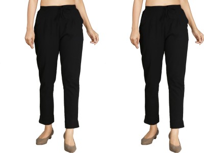 GRUSH Regular Fit Women Black Trousers