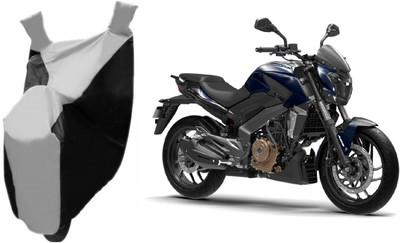Auto Hub Two Wheeler Cover for Bajaj(Dominar, Black, Silver)