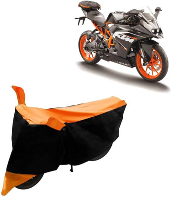 Auto Hub Two Wheeler Cover for KTM(RC 200, Black, Orange)