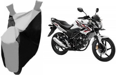 Auto Hub Two Wheeler Cover for Honda(CB Unicorn 150, Black, Silver)