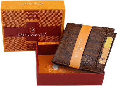 Royal Craft Men Brown Artificial Leather Wallet(7 Card Slots)