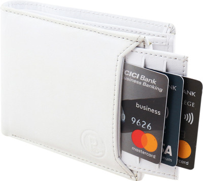 Felice Men White Artificial Leather Wallet(6 Card Slots)