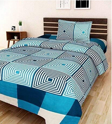 MJJ 180 TC Microfiber Single Printed Flat Bedsheet(Pack of 1, Multicolor27)
