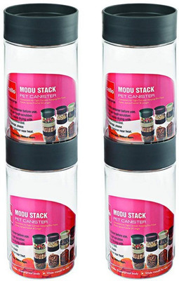 cello Plastic Grocery Container  - 1000 ml(Pack of 4, Multicolor)