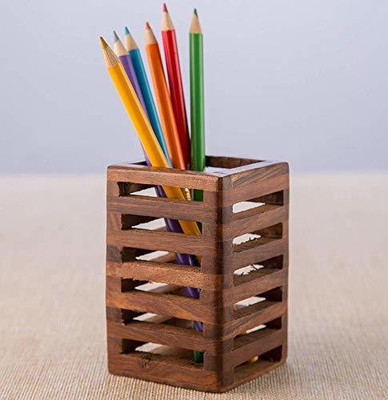Lxonline 1 Compartments wooden Wooden Pan Stand(Brown)