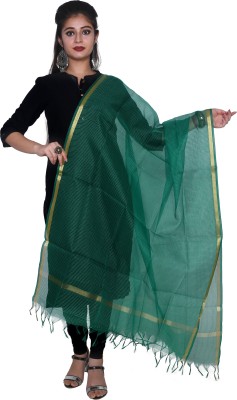 SHREEMAA CREATIONS Cotton Blend Self Design Women Dupatta