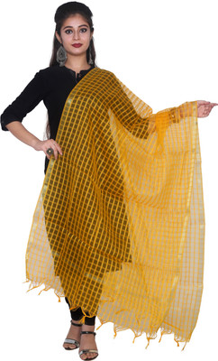SHREEMAA CREATIONS Cotton Blend Self Design Women Dupatta