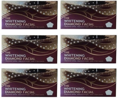 Nature's The Whitening Diamond Facial kit, 20 gm each (Pack of 6)(6 x 20 g)