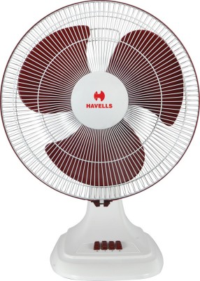 HAVELLS ACCELERO HIGH SPEED 2000RPM 400 mm 3 Blade Table Fan(RED, WHITE | Pack of 1)