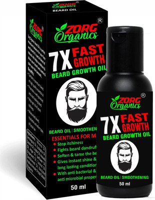 Zorg Organics 7X Fast Beard Growth Oil For Men For Thicker And Longer Beard- 50ml with Vitamin E and Argan Oil Hair Oil(50 ml)