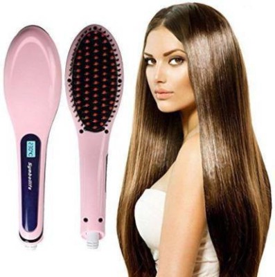 PreciousPearl PPHTSS63 Hair Straightener Brush(Pink)