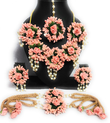 BALIKA VADHU Fabric Orange Jewellery Set(Pack of 1)