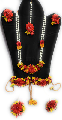 BALIKA VADHU Fabric Red Jewellery Set(Pack of 1)