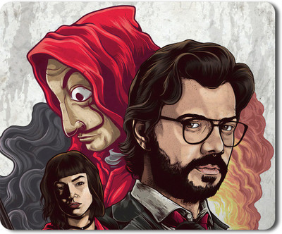 PRINTISTA Money heist Non Slip Base Mousepad(Multicolor)