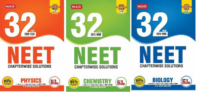 MTG NEET 32-YEARS CHAPTERWISE SOLVED PAPER SOLUTIONS (2019-1988) (Biology+physics+chemistry) 3-Books COMBO(Paperback, MTG) MTG NEET 32-YEARS CHAPTERWISE SOLVED PAPER SOLUTIONS (2019-1988) (Biology+physics+chemistry) 3-Books COMBO(Paperback, MTG)
