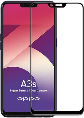 from comm Edge To Edge Tempered Glass for Oppo A3s(Pack of 1)