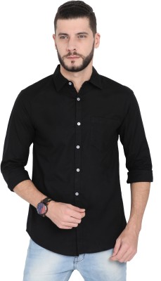 ASIAN & FITCH Men Solid Formal Black Shirt