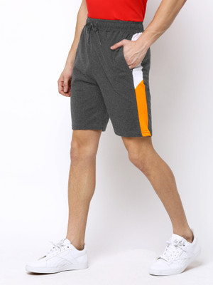 MANIAC Striped Men Grey Regular Shorts