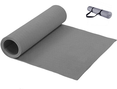 Prokick Anti Skid EVA Yoga mat with Strap - 4MM - Grey 4 mm Yoga Mat