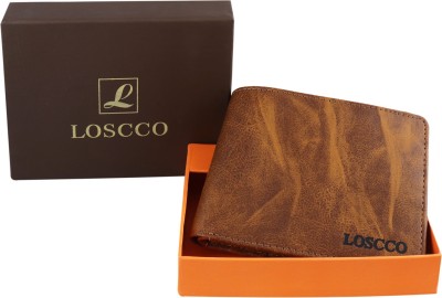 loscco Men Tan Artificial Leather Wallet(3 Card Slots)