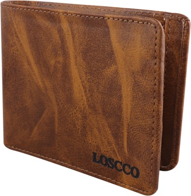 loscco Men Brown Artificial Leather Wallet(5 Card Slots)