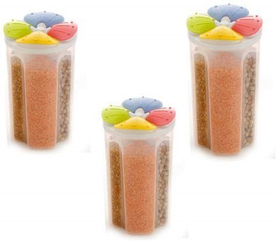 NEWON Plastic Grocery Container  - 2000 ml(Pack of 3, Multicolor)