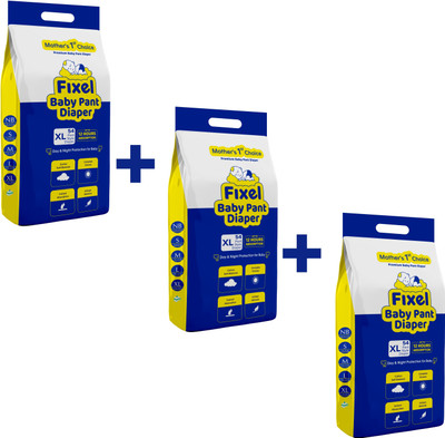 fixel Extra Absorb extra large Size Pant Diapers Combo Pack Of 3 (XL - 12 to 18Kg) - XL(162 Pieces)