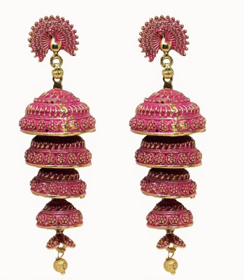 Aadiyatri Ethnic Stylish Traditional Partywear Jhumka Brass Jhumki Earring