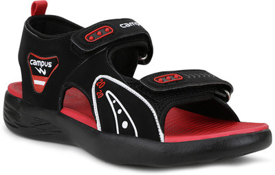 CAMPUS Boys Velcro Sports Sandals(Black , 10 - 11 Years)