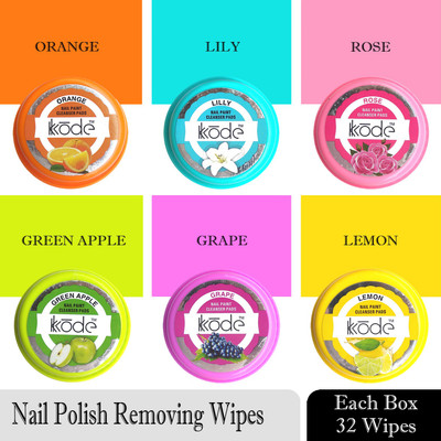 kKode Instant Nail Polish Remover Wipes/Nail Cleaning Tissues Enriched with Vitamin E & Olive Oil , Acetone Free Wipes(114 g)