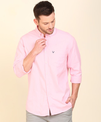 allen-solly-men-solid-casual-pink-shirt