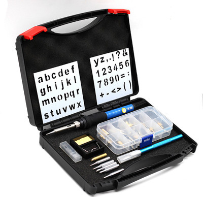 AMICIKART 40Pcs, 2 In 1 Wood Burning, Soldering Iron Set With Adjustable Temperature, Blades, Pyrography Tools, Soldering Bits, Tool Bag 60 W Temperature Controlled(Pointed Tip)