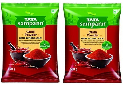 Tata Sampann CHILLI POWDER (MIRCH) 2 POUCHES OF 500 GM(2 x 0.5 kg)