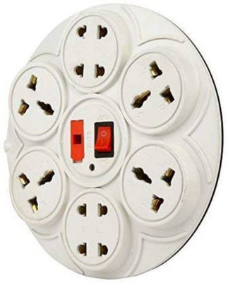 Electrio Hub 8 Socket Extension Boards (White) pack of 1 8 A Two Pin Socket