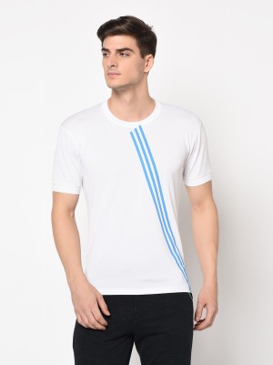 ARMISTO Striped Men Round Neck Light Blue, White T-Shirt