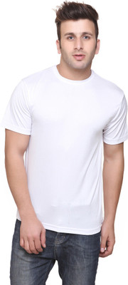 Concepts Solid Men Round Neck White T-Shirt