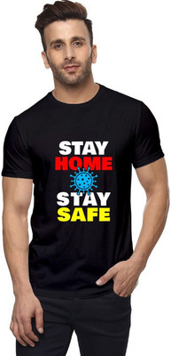 Moyouri Exclusive Solid Men Round Neck Black T-Shirt