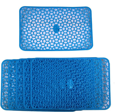 Stylista Rectangular Pack of 6 Table Placemat(Blue, PVC)