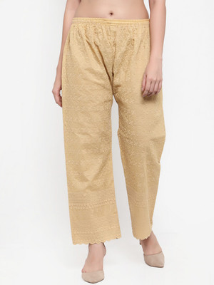 MIAZ LIFESTYLE Relaxed Women Beige Trousers