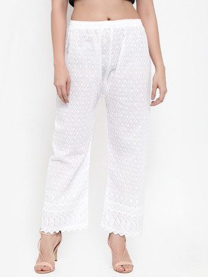 MIAZ LIFESTYLE Relaxed Women White Trousers