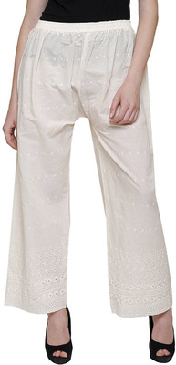 City Fashion Regular Fit Women White Trousers